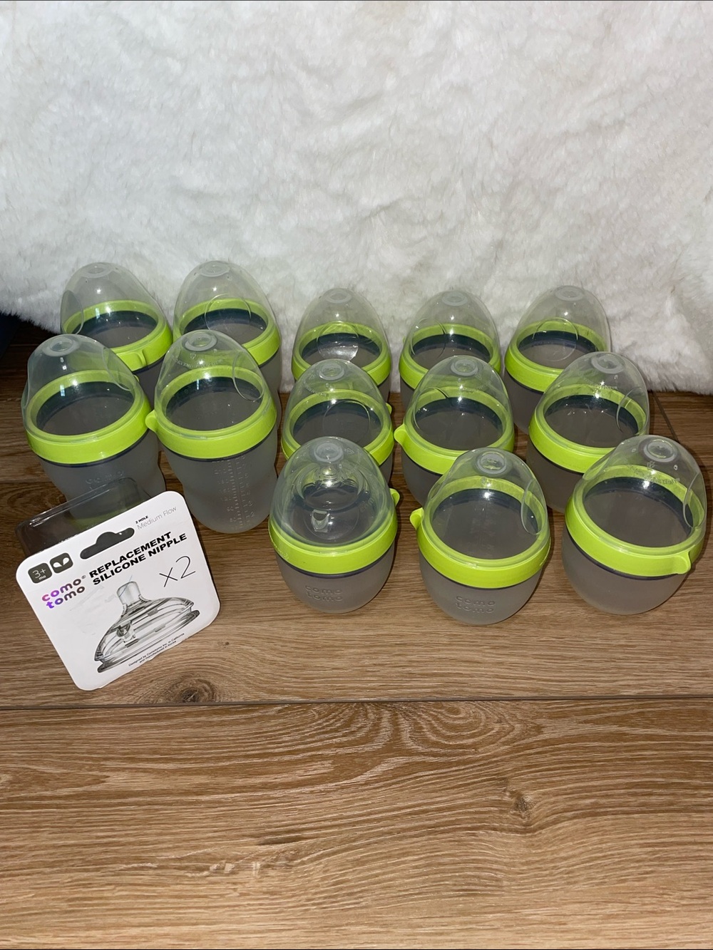 Large Lot of Comotomo Baby Bottles